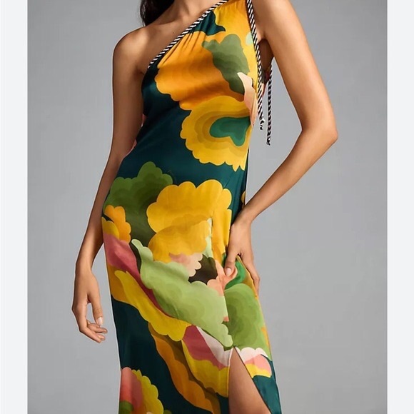 One-Shoulder Farm Rio x Anthropologie Multicolor Dress - Picture 5 of 15